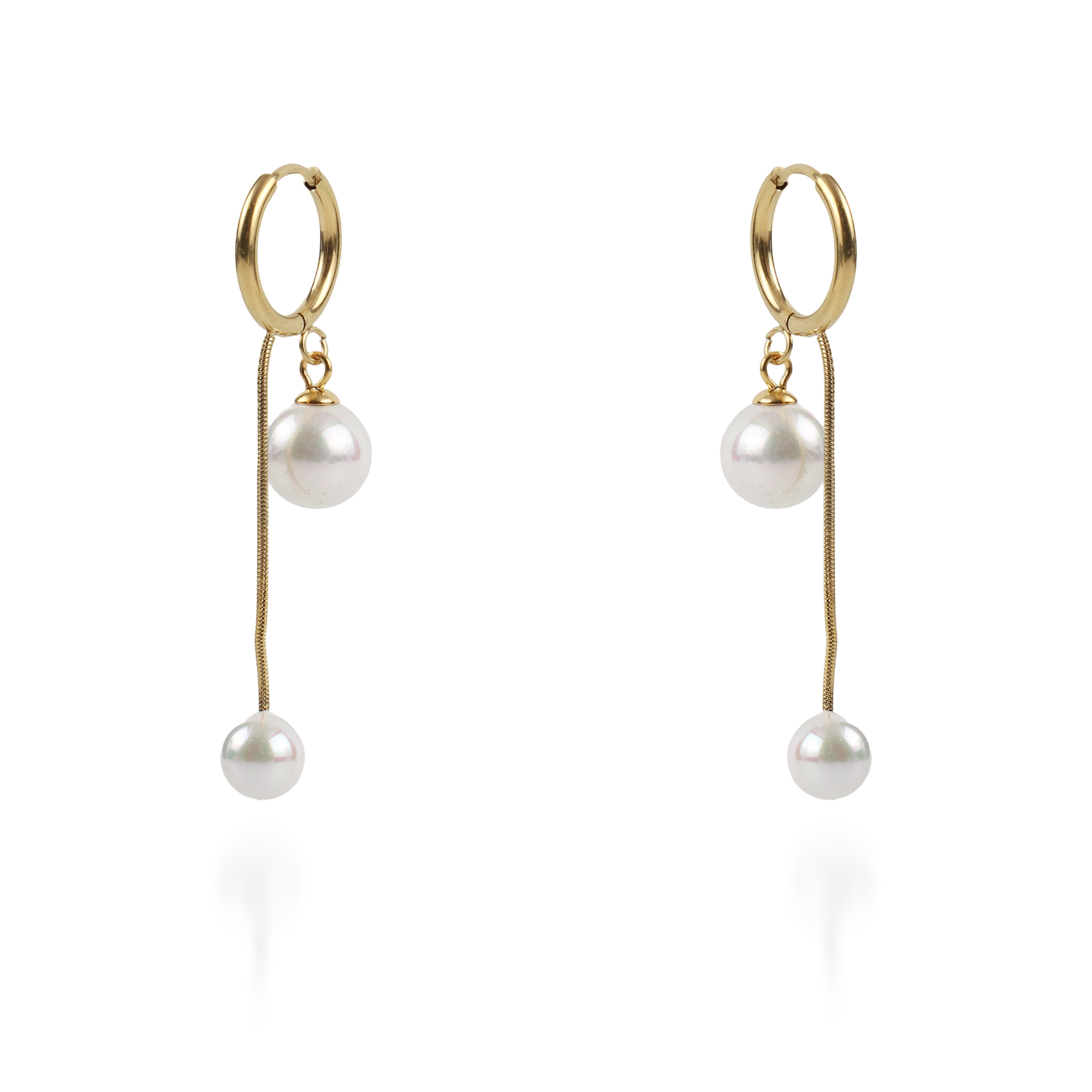 Σκουλαρίκια κρεμαστά με πέρλες Mar and Mar Elsinore από ανοξείδωτο ατσάλι