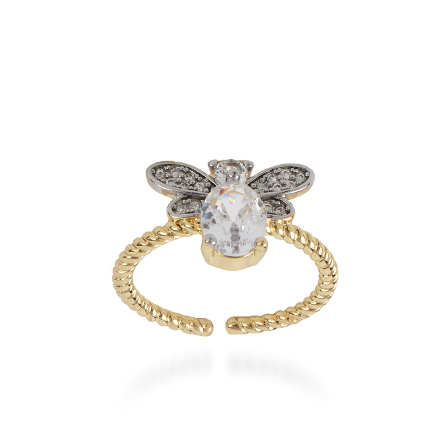 Γυναικείο δαχτυλίδι μέλισσα με ζιργκόν Mar and Mar Bee Sparkle