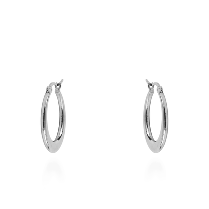 Σκουλαρίκια κρίκοι Mar and Mar Hervey Silver από ανοξείδωτο ατσάλι