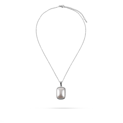 Κολιέ με πέρλα Mar and Mar Adelina Silver από ανοξείδωτο ατσάλι