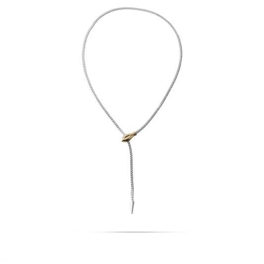 Κολιέ με αλυσίδα flat snake με φίδι Mar and Mar Jocasta Snake Tie (Mix) από ανοξείδωτο ατσάλι