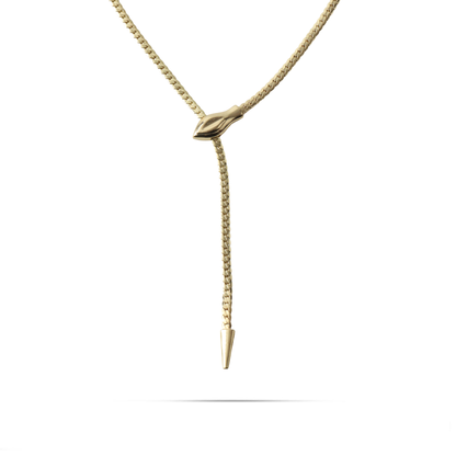 Κολιέ με αλυσίδα flat snake με φίδι Mar and Mar Jocasta Snake Tie από ανοξείδωτο ατσάλι