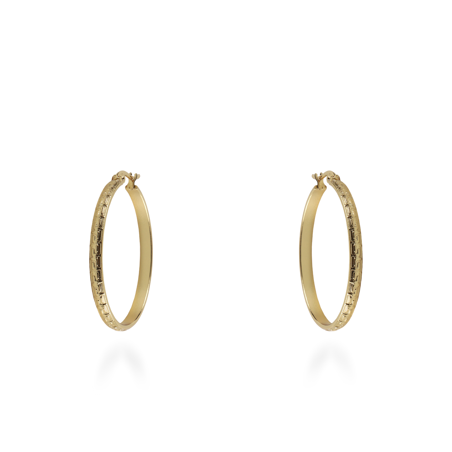 Σκουλαρίκια κρίκοι Mar and Mar Acrol (4 cm) από ανοξείδωτο ατσάλι