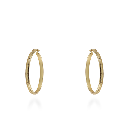 Σκουλαρίκια κρίκοι Mar and Mar Acrol (4 cm) από ανοξείδωτο ατσάλι