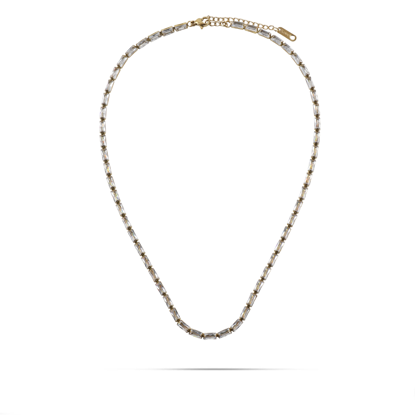 Κολιέ με πέτρες ζιργκόν Mar and Mar Liliana (White) από ανοξείδωτο ατσάλι