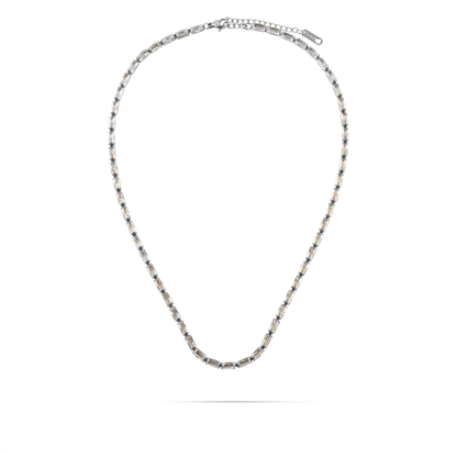 Κολιέ με πέτρες ζιργκόν Mar and Mar Liliana (White) Silver από ανοξείδωτο ατσάλι