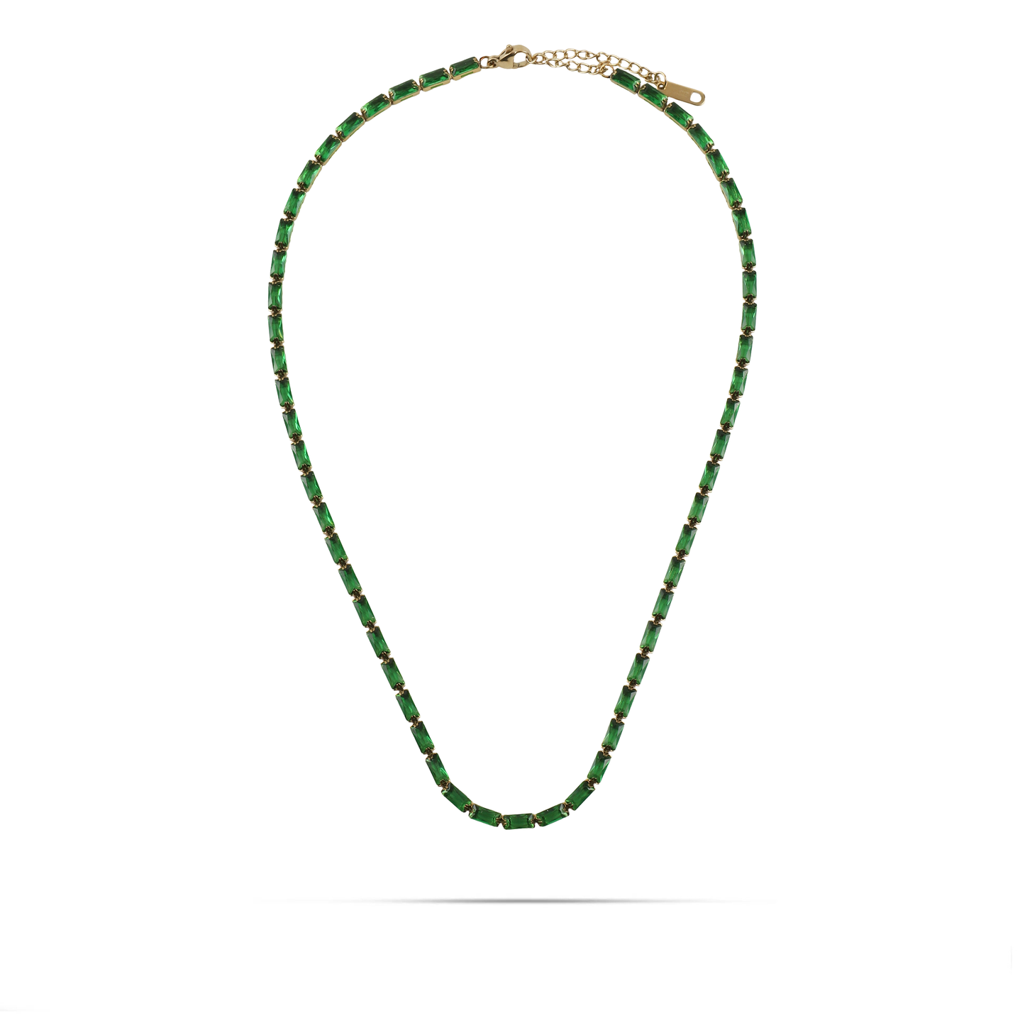 Κολιέ με πέτρες ζιργκόν Mar and Mar Liliana (Green) από ανοξείδωτο ατσάλι