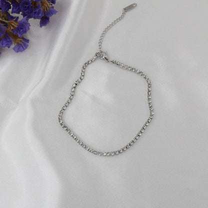 Αλυσίδα ποδιού με πέτρες ζιργκόν Tennis Riviera Anklet
