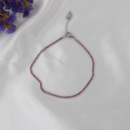 Αλυσίδα ποδιού με πέτρες ζιργκόν Tennis Riviera Anklet