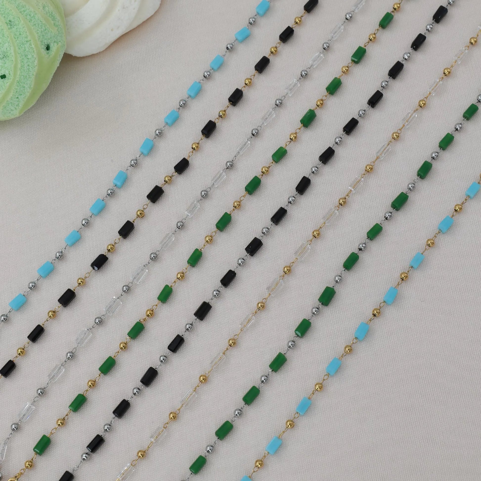 Αλυσίδα ποδιού με χάντρες Mar & Mar Ollie Anklet από ανοξείδωτο ατσάλι