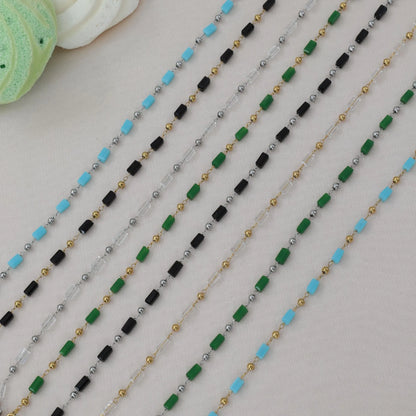 Αλυσίδα ποδιού με χάντρες Mar & Mar Ollie Anklet από ανοξείδωτο ατσάλι