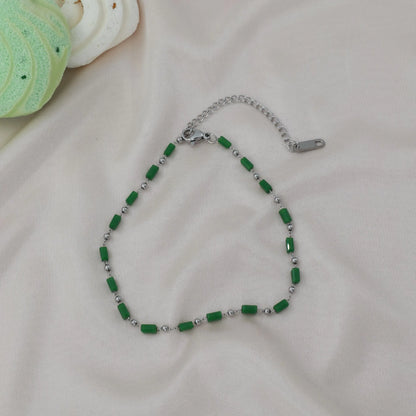 Αλυσίδα ποδιού με χάντρες Mar & Mar Ollie Anklet από ανοξείδωτο ατσάλι