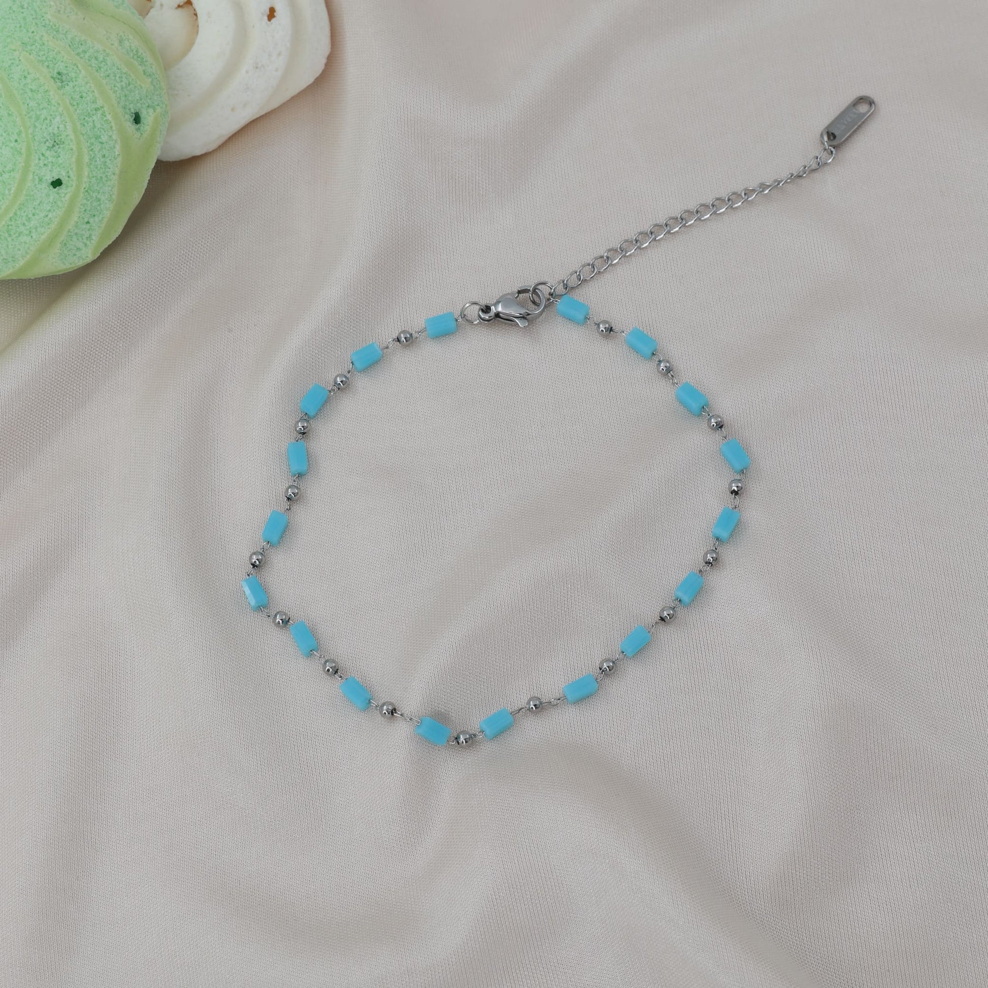Αλυσίδα ποδιού με χάντρες Mar & Mar Ollie Anklet από ανοξείδωτο ατσάλι