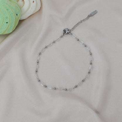 Αλυσίδα ποδιού με χάντρες Mar and Mar Ollie Anklet από ανοξείδωτο ατσάλι