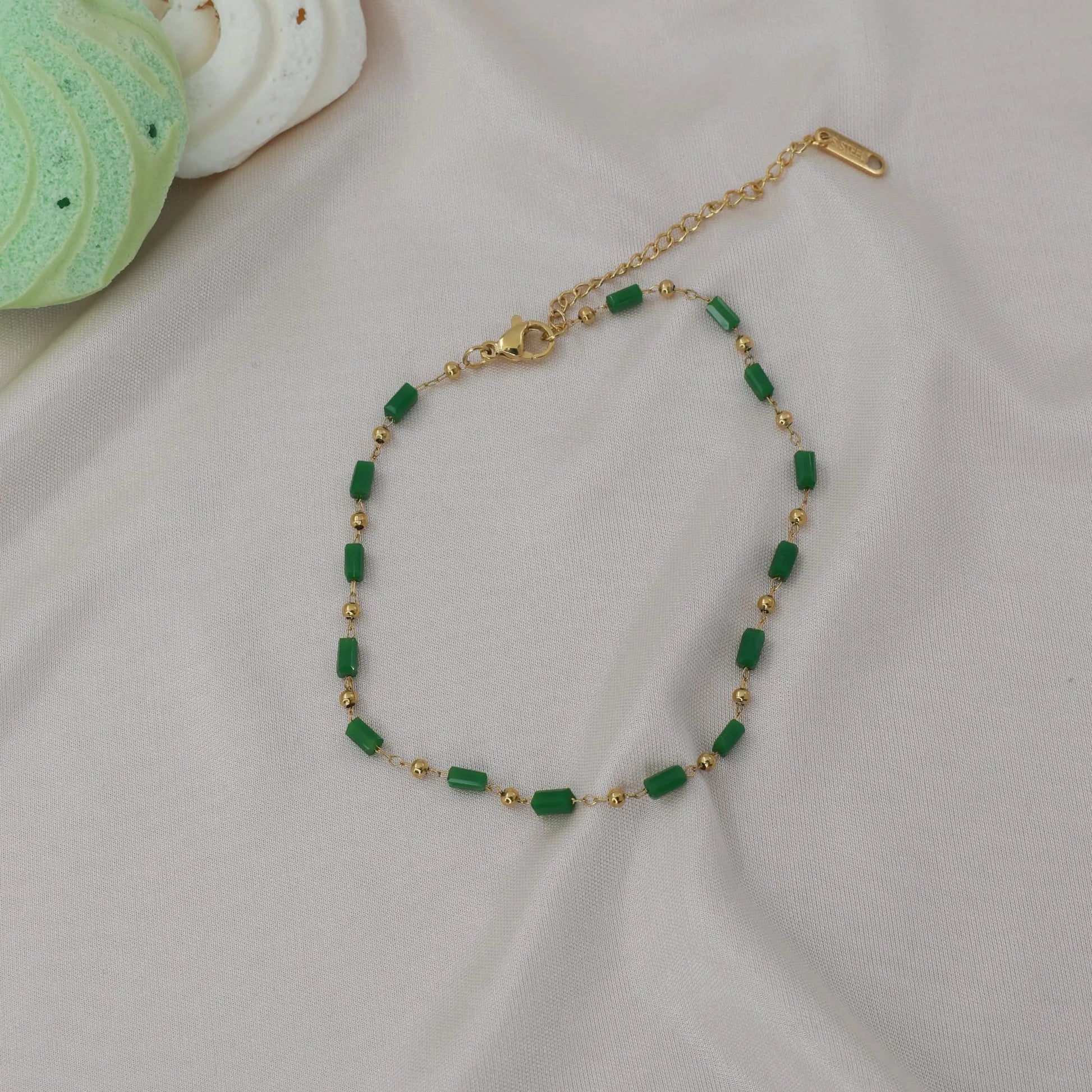 Αλυσίδα ποδιού με χάντρες Mar & Mar Ollie Anklet από ανοξείδωτο ατσάλι