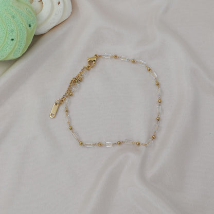 Αλυσίδα ποδιού με χάντρες Mar and Mar Ollie Anklet από ανοξείδωτο ατσάλι
