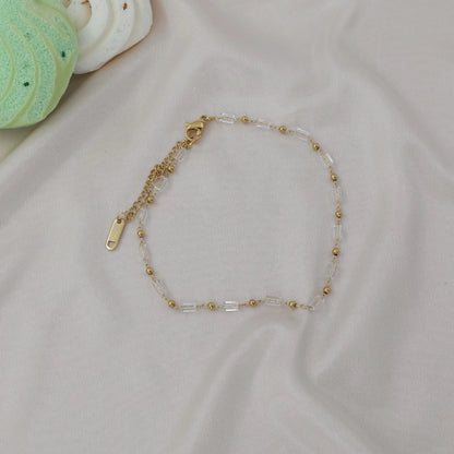 Αλυσίδα ποδιού με χάντρες Mar & Mar Ollie Anklet από ανοξείδωτο ατσάλι