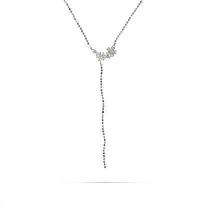 Κολιέ με πέτρες ζιργκόν Mar and Mar Florencia Tie (Silver)