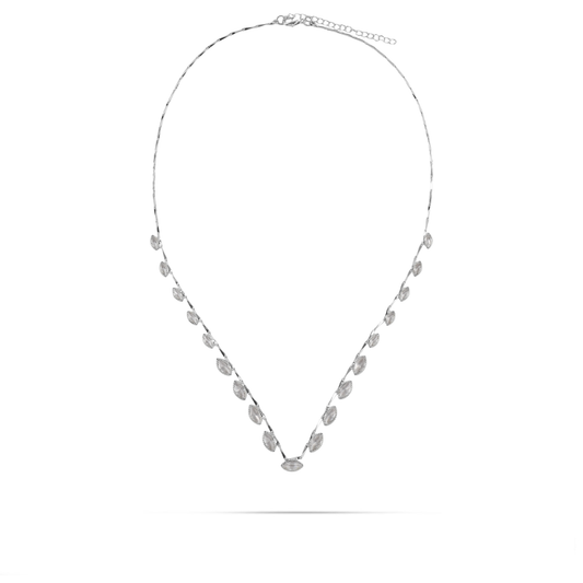 Κολιέ με πέτρες ζιργκόν Mar and Mar Norelia (Silver) από ανοξείδωτο ατσάλι