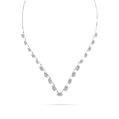 Κολιέ με πέτρες ζιργκόν Mar and Mar Norelia (Silver) από ανοξείδωτο ατσάλι