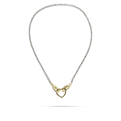 Κολιέ καρδιά με πέτρες ζιργκόν Mar and Mar Mirelia