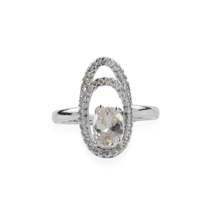 Γυναικείο δαχτυλίδι με ζιργκόν Mar and Mar Serelith (Silver)