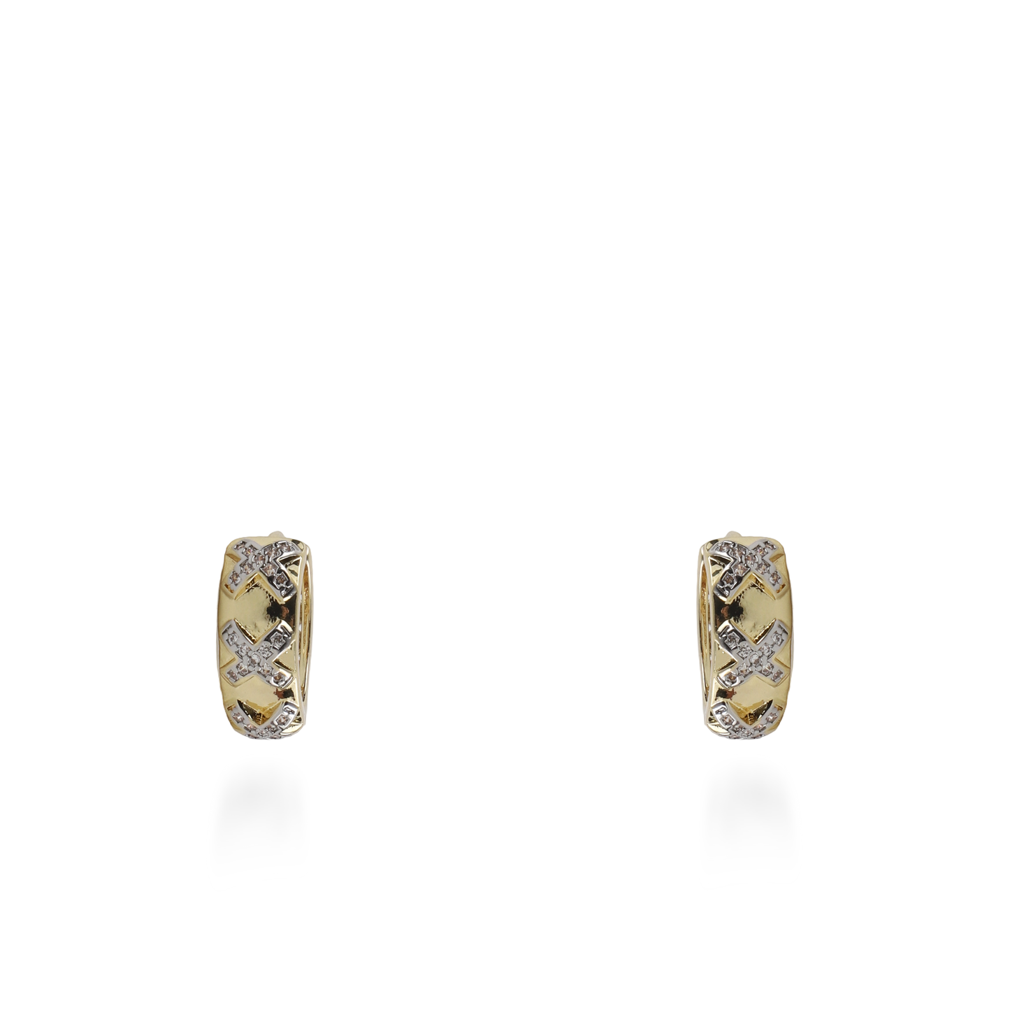 Σκουλαρίκια κρίκοι με ζιργκόν Mar and Mar Serien