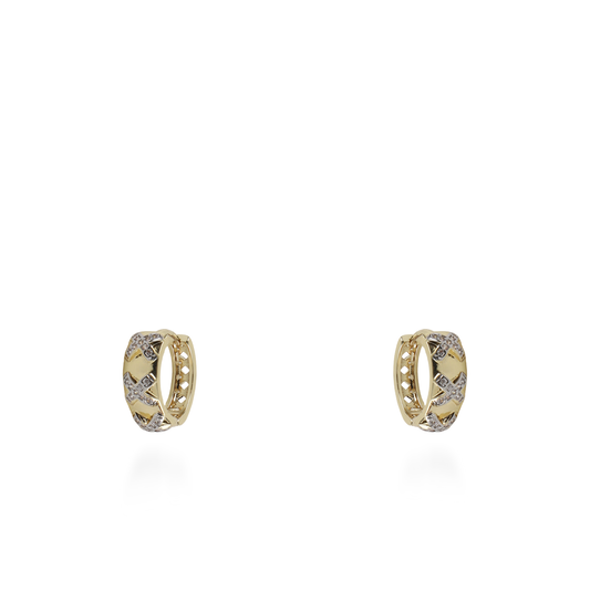 Σκουλαρίκια κρίκοι με ζιργκόν Mar and Mar Serien