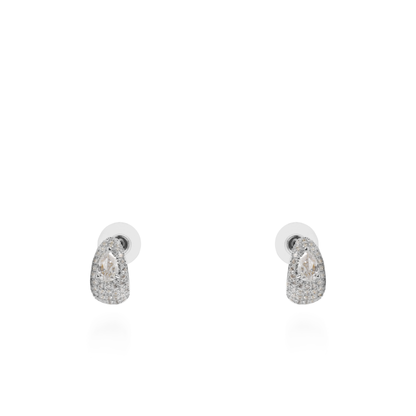 Σκουλαρίκια κρίκοι με ζιργκόν Mar and Mar Brilora (Silver)