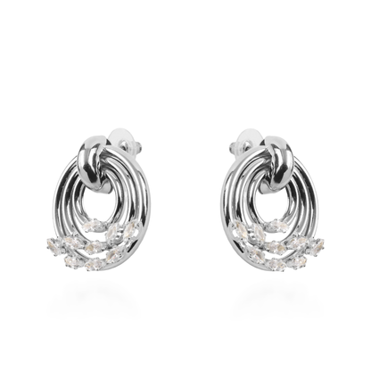 Σκουλαρίκια καρφωτά με ζιργκόν Mar and Mar Riona (Silver)
