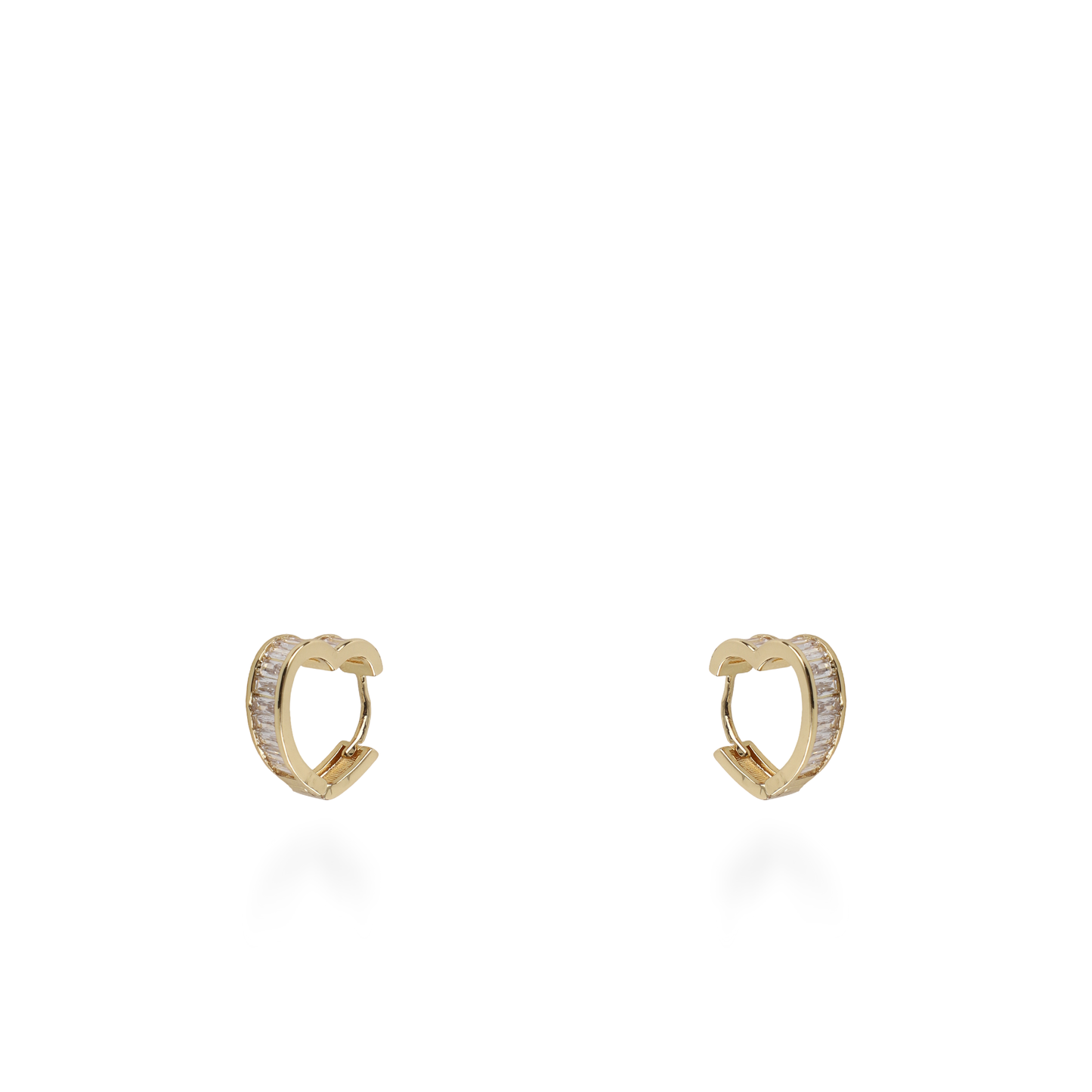 Σκουλαρίκια κρίκοι καρδούλες με ζιργκόν Mar and Mar Velira