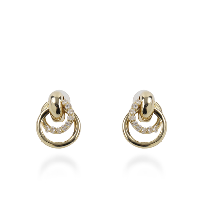 Σκουλαρίκια καρφωτά με ζιργκόν Mar and Mar Thelia