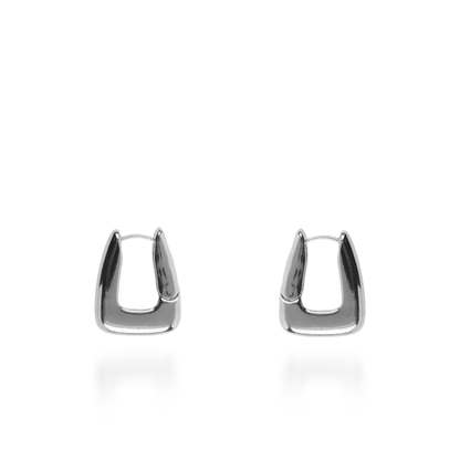 Σκουλαρίκια κρίκοι Mar and Mar Nerine (Silver) από ανοξείδωτο ατσάλι