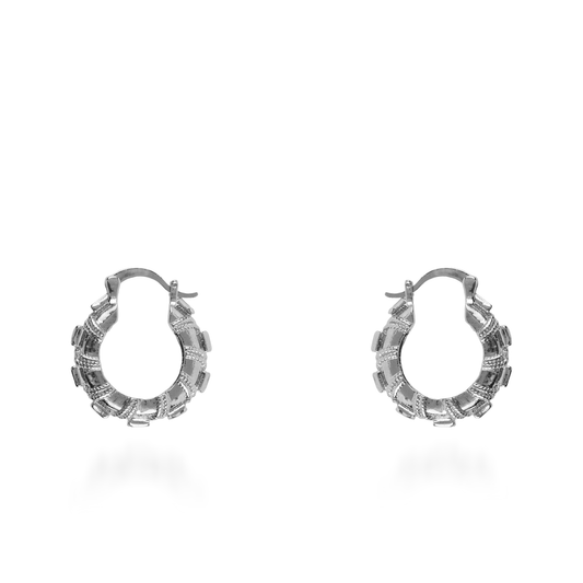 Σκουλαρίκια κρίκοι Mar and Mar Camoria από ανοξείδωτο ατσάλι