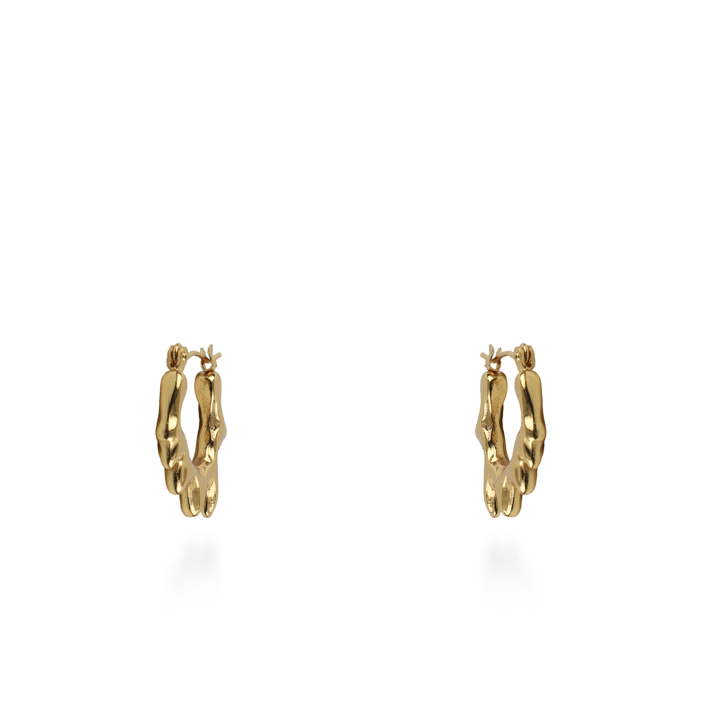 Σκουλαρίκια κρίκοι Mar and Mar Melted από ανοξείδωτο ατσάλι