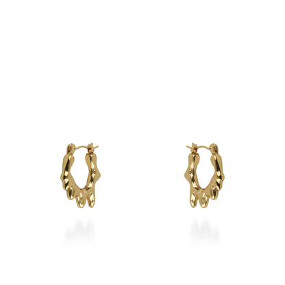 Σκουλαρίκια κρίκοι Mar and Mar Melted από ανοξείδωτο ατσάλι