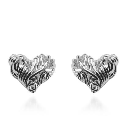 Σκουλαρίκια καρφωτά καρδιές Mar and Mar Kalanthe από ανοξείδωτο ατσάλι