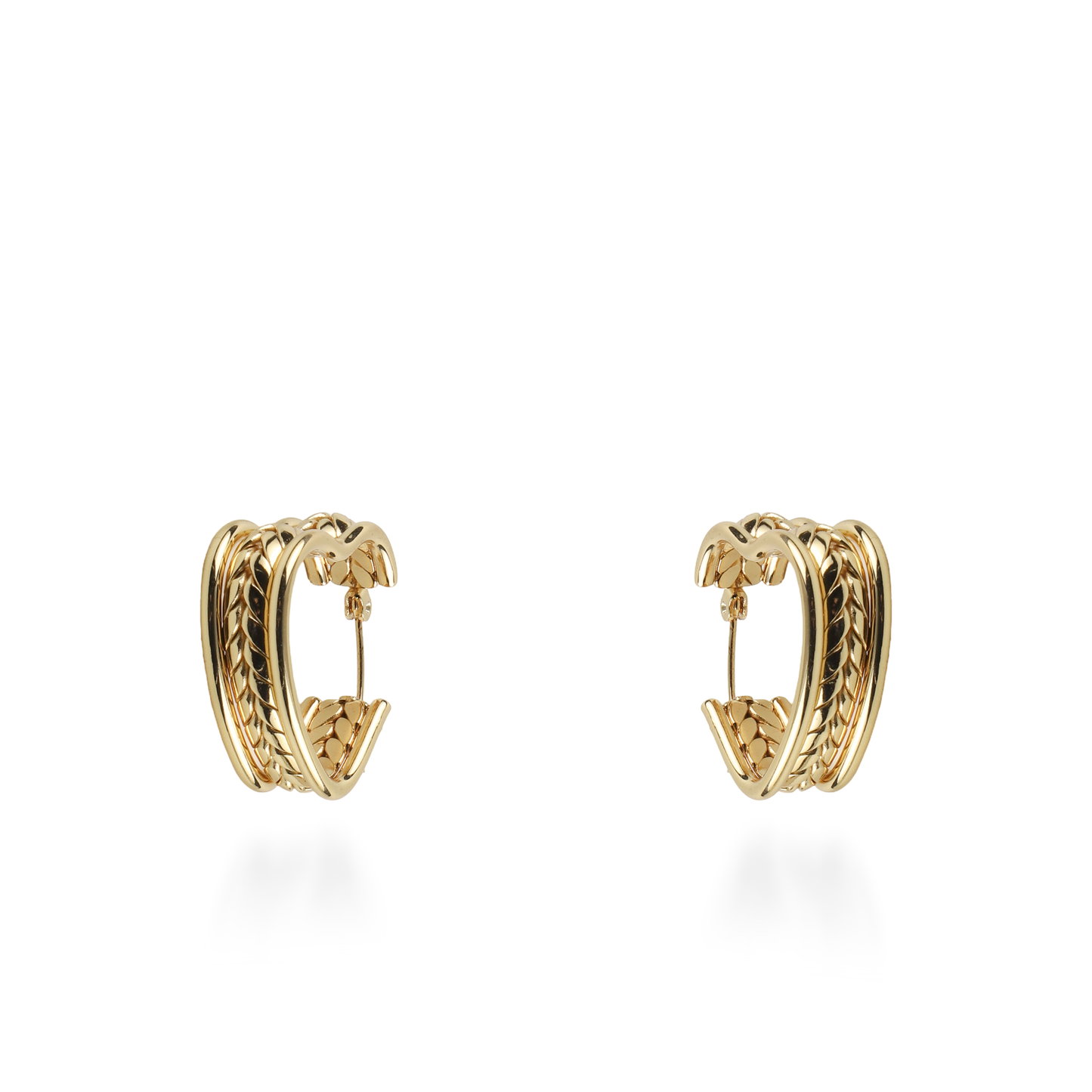 Σκουλαρίκια κρίκοι καρδιές Mar and Mar Amora από ανοξείδωτο ατσάλι