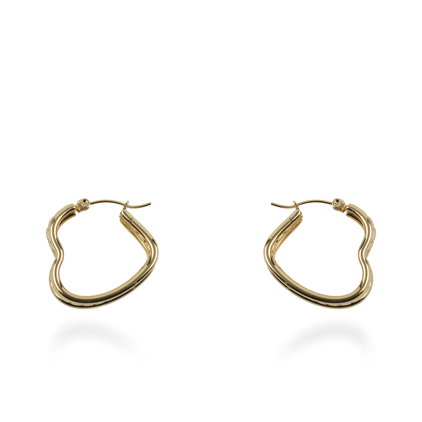 Σκουλαρίκια κρίκοι καρδιές Mar and Mar Amora από ανοξείδωτο ατσάλι