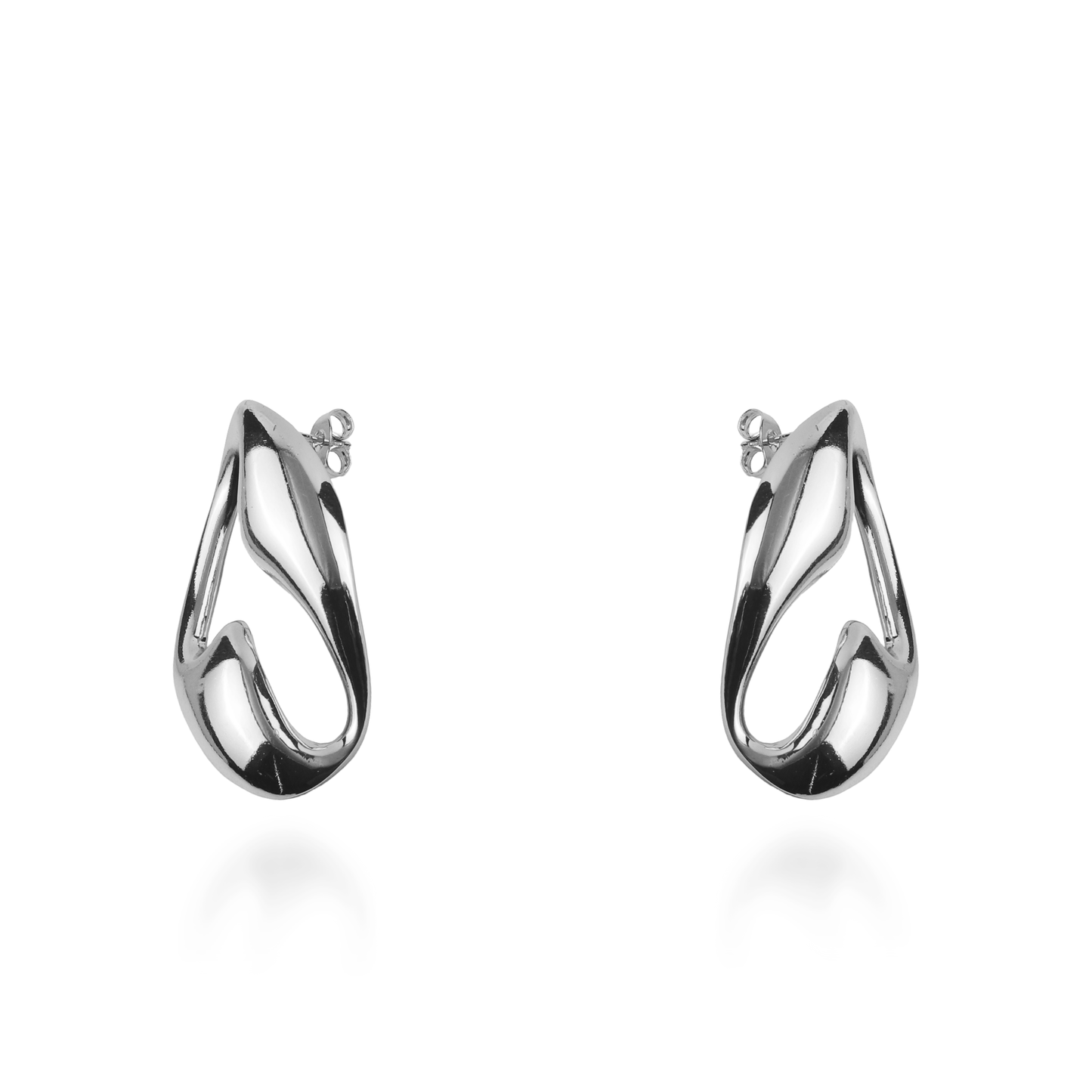 Σκουλαρίκια καρφωτά Mar and Mar Eliany (Silver) από ανοξείδωτο ατσάλι