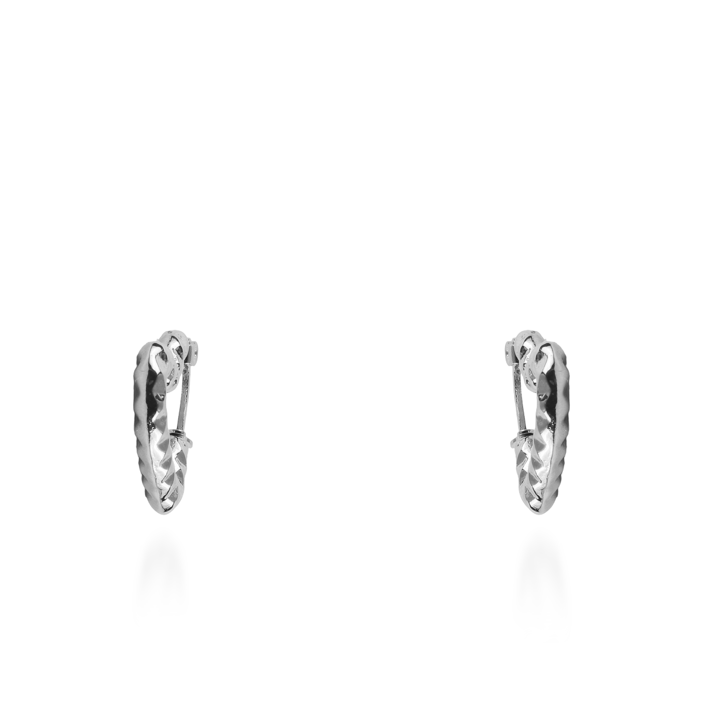 Σκουλαρίκια κρίκοι καρδιές Mar and Mar Amary από ανοξείδωτο ατσάλι