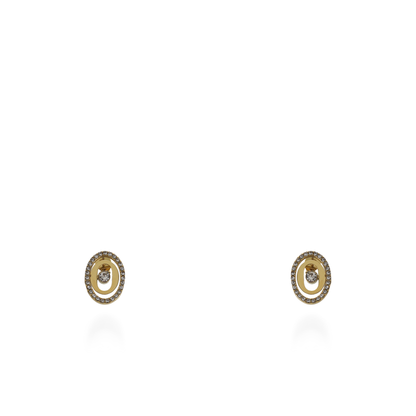 Σκουλαρίκια καρφωτά με ζιργκόν Mar and Mar Arine από ανοξείδωτο ατσάλι