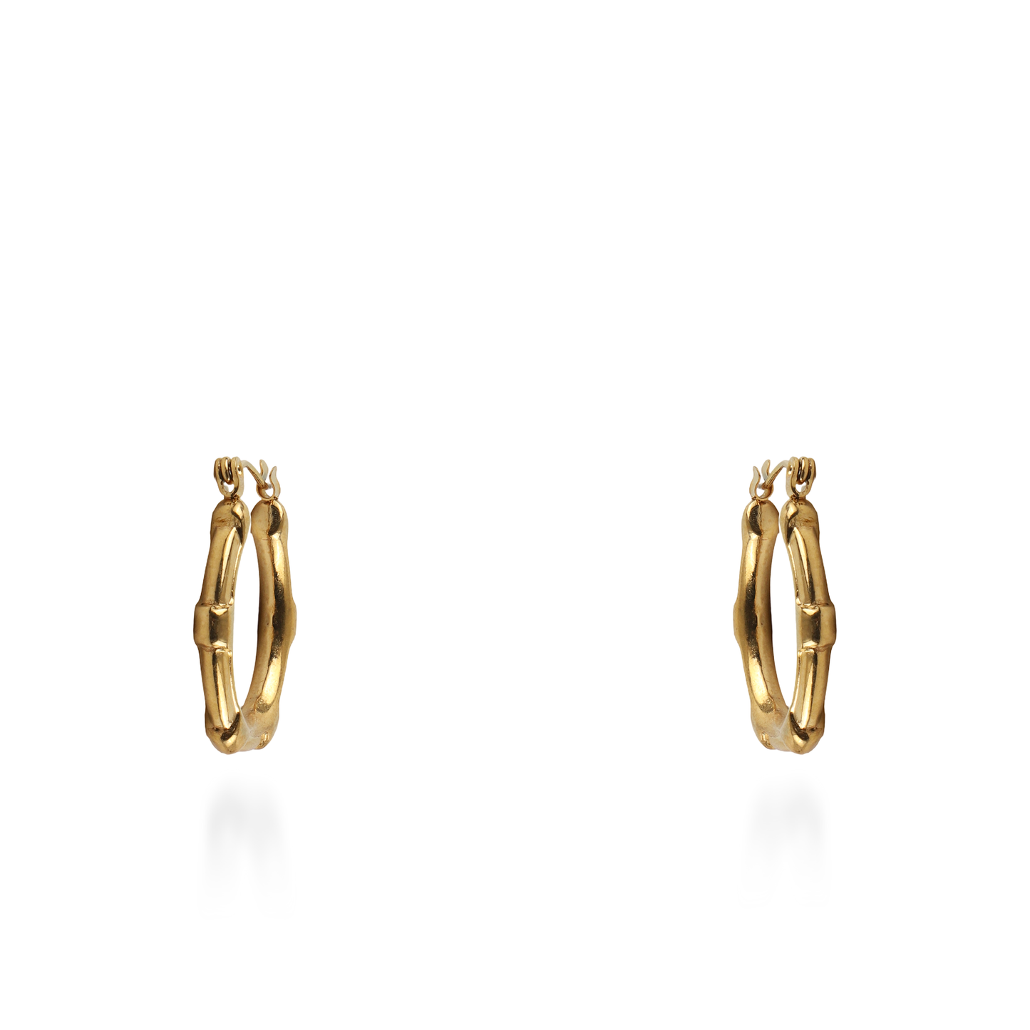 Σκουλαρίκια κρίκοι Mar and Mar Bamboo από ανοξείδωτο ατσάλι