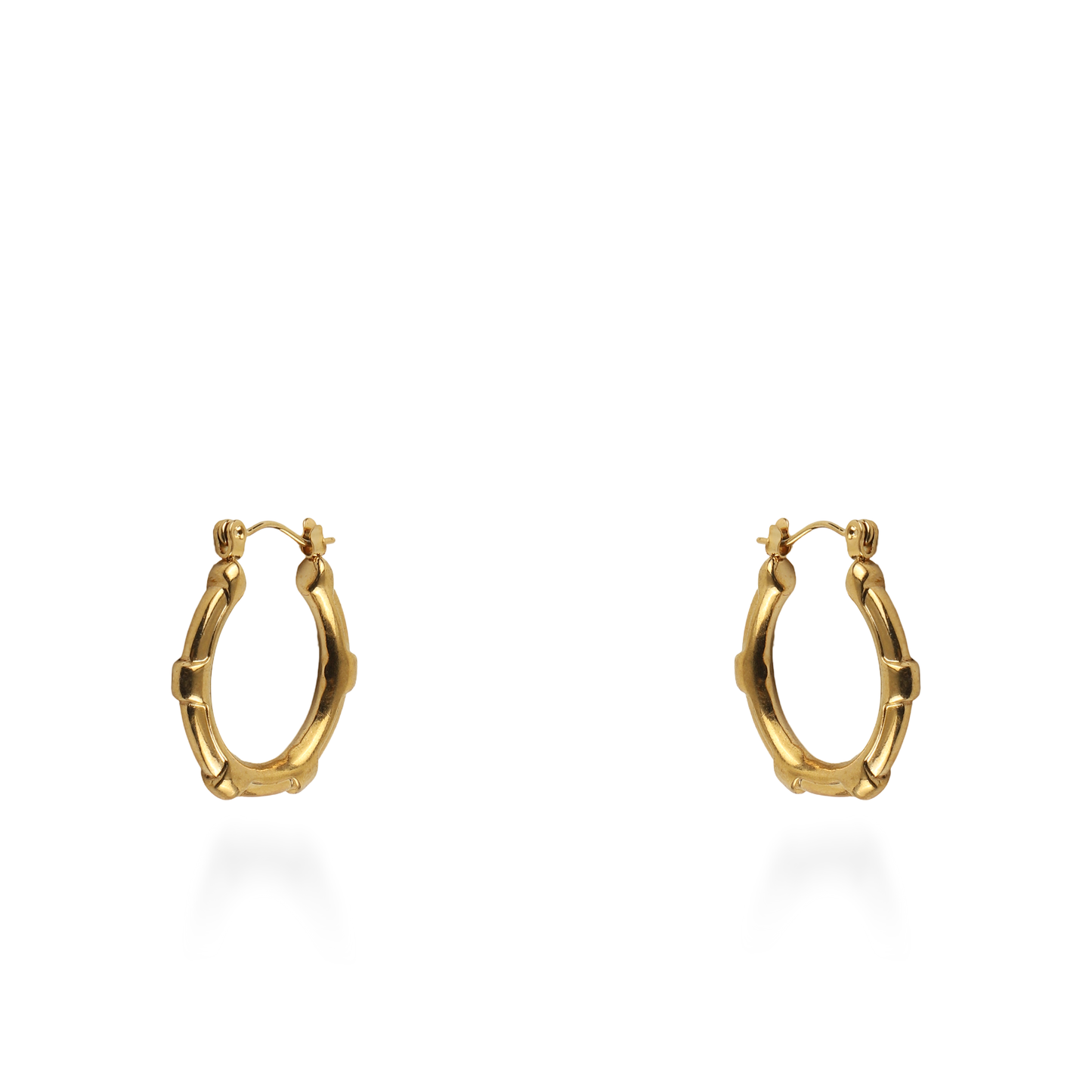 Σκουλαρίκια κρίκοι Mar and Mar Bamboo από ανοξείδωτο ατσάλι