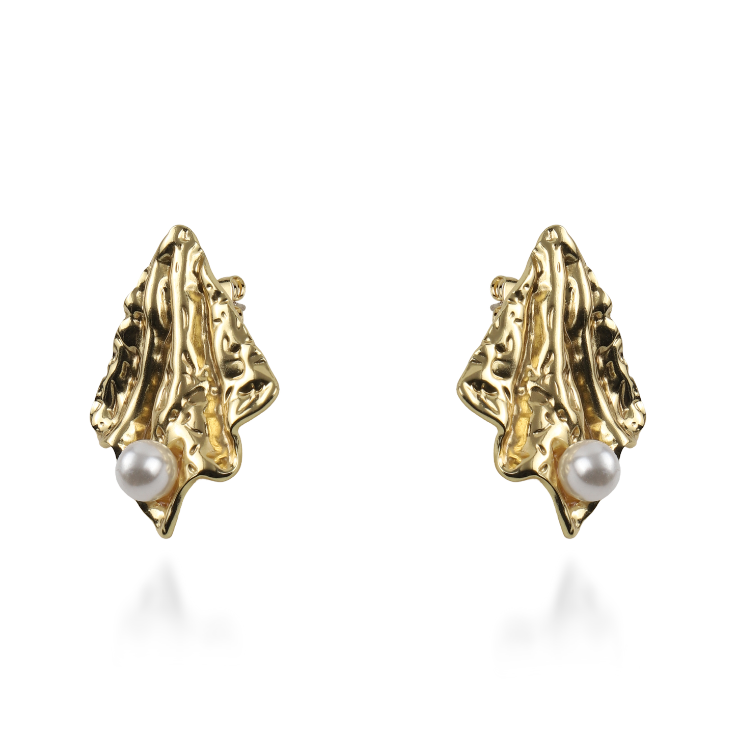 Σκουλαρίκια καρφωτά με πέρλα Mar and Mar Nereis από ανοξείδωτο ατσάλι