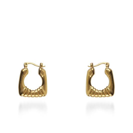 Σκουλαρίκια κρίκοι Mar and Mar Kynia από ανοξείδωτο ατσάλι