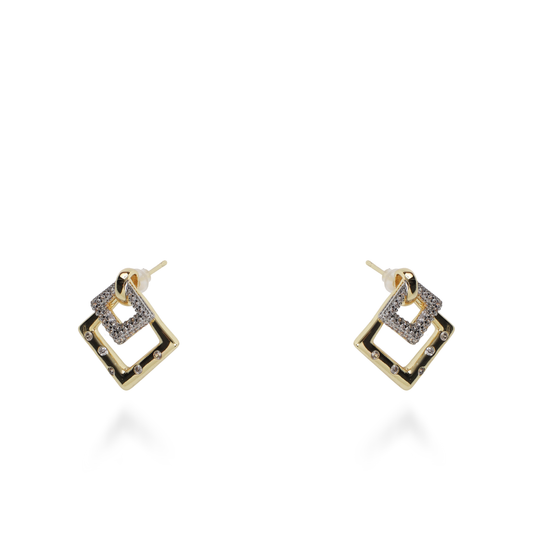 Σκουλαρίκια κρεμαστά με ζιργκόν Mar and Mar Estia