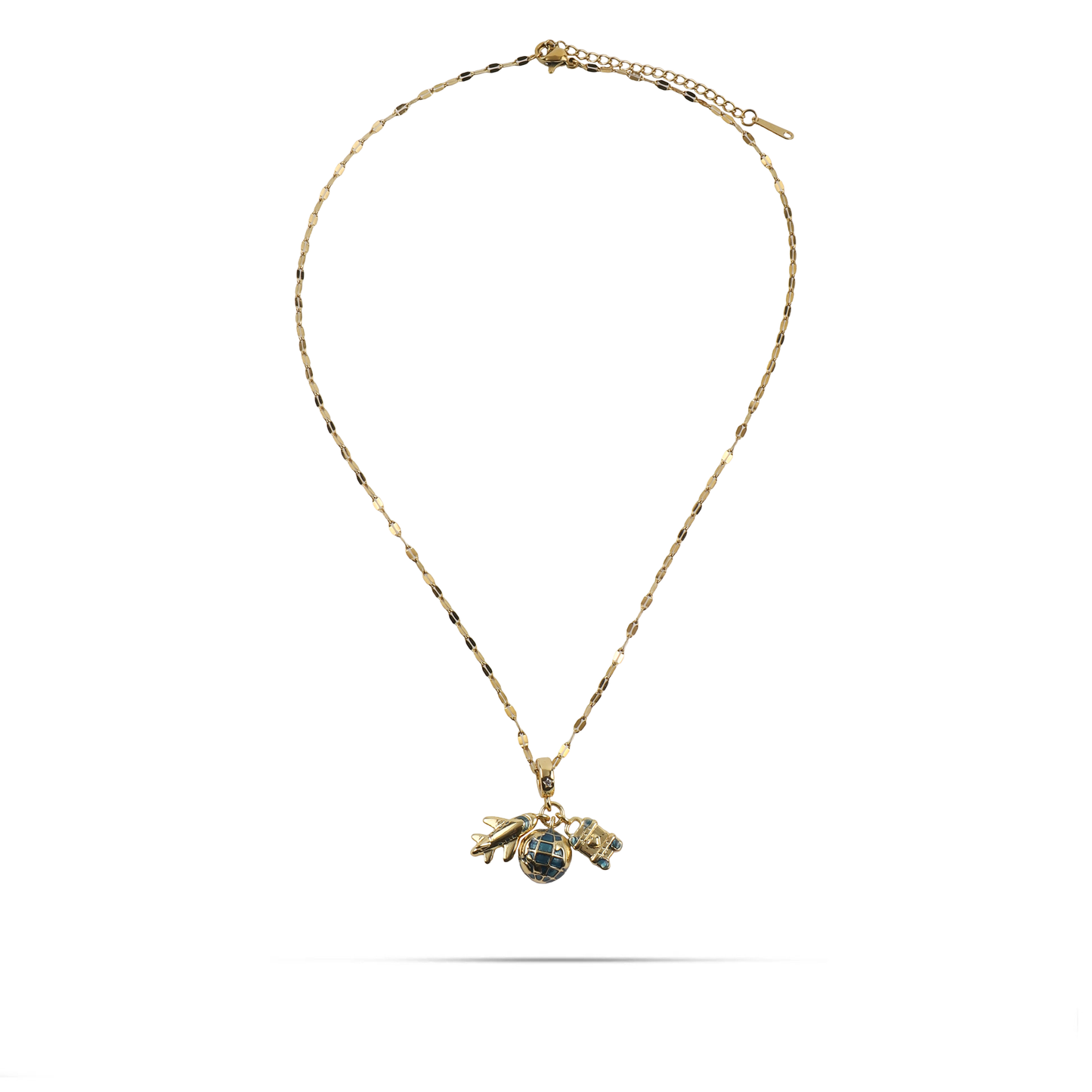 Κολιέ με traveler's charms Mar and Mar Travel II από ανοξείδωτο ατσάλι