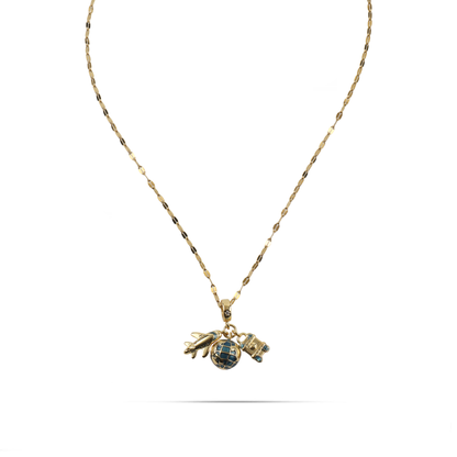 Κολιέ με traveler's charms Mar and Mar Travel II από ανοξείδωτο ατσάλι