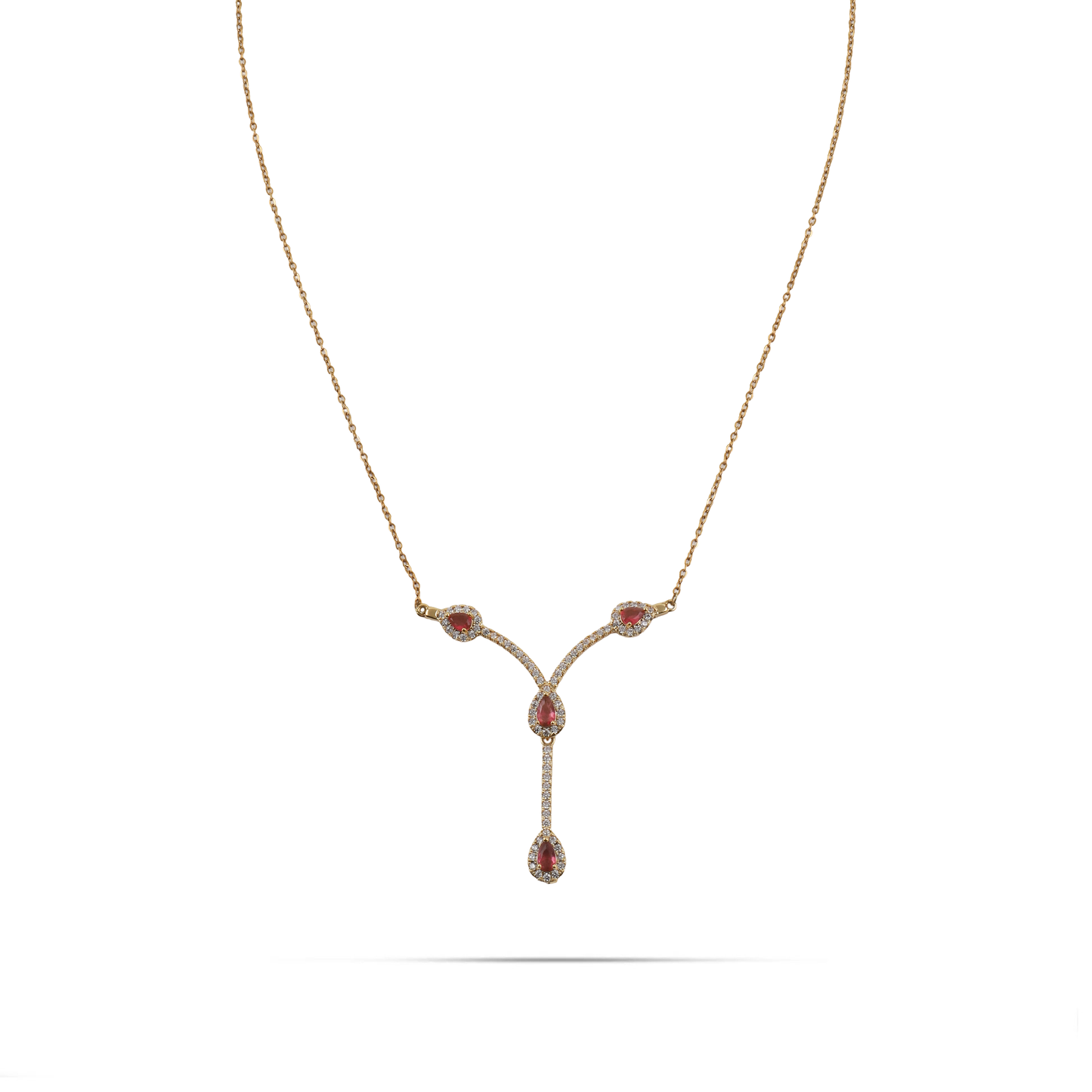Κολιέ με πέτρες ζιργκόν Mar and Mar Rubyana από ανοξείδωτο ατσάλι